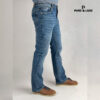 Men's classic blue bootcut jeans with a comfortable fit