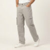 Front view of PURE & LUXE Premium Ash Cargo Fit Jeans showcasing reinforced tactical pockets, heavy-duty stitching, and a structured relaxed fit.